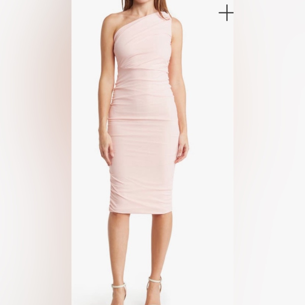 Love by Design one shoulder body con midi dress